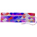 Squares Pattern Geometric Seamless Roll Up Canvas Pencil Holder (L) View2