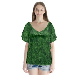 Gc (75) V-neck Flutter Sleeve Top by GiancarloCesari