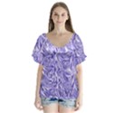 Gc (48) V-Neck Flutter Sleeve Top View1