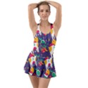 Space Christmas 2 Ruffle Top Dress Swimsuit View1
