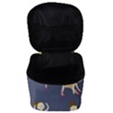 Cute  Pattern With  Dancing Ballerinas On The Blue Background Make Up Travel Bag (Small) View3