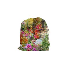 Forest Flowers  Drawstring Pouch (small) by ArtsyWishy