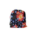 Orange and Blue Chamomiles Design Drawstring Pouch (Small) View2