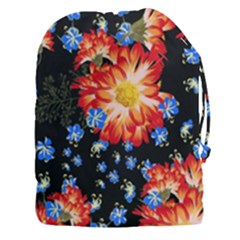 Orange And Blue Chamomiles Design Drawstring Pouch (3xl) by ArtsyWishy