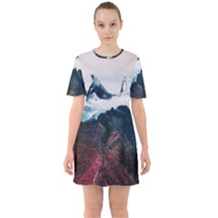 Dream Whale Sixties Short Sleeve Mini Dress by goljakoff