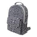 Modern Black And White Geometric Print Flap Pocket Backpack (Large) View1