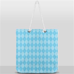 Baby Blue Design Full Print Rope Handle Tote (large) by ArtsyWishy