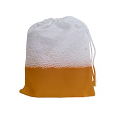 Beer Foam Bubbles Alcohol  Glass Drawstring Pouch (xl) by Amaryn4rt
