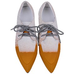 Beer Foam Bubbles Alcohol  Glass Pointed Oxford Shoes by Amaryn4rt