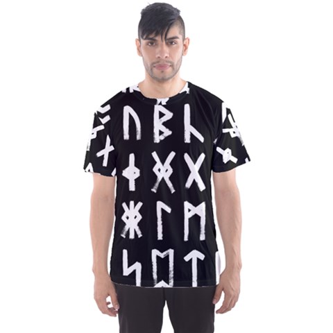 The Anglo Saxon Futhorc Collected Inverted Men s Sport Mesh Tee by WetdryvacsLair