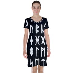 The Anglo Saxon Futhorc Collected Inverted Short Sleeve Nightdress by WetdryvacsLair