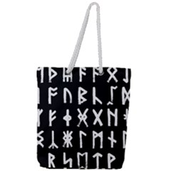 The Anglo Saxon Futhorc Collected Inverted Full Print Rope Handle Tote (large) by WetdryvacsLair