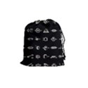 Electrical Symbols Callgraphy Short Run Inverted Drawstring Pouch (Medium) View1