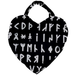 Complete Dalecarlian Rune Set Inverted Giant Heart Shaped Tote by WetdryvacsLair
