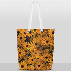 Rudbeckias  Full Print Rope Handle Tote (small) by Sobalvarro