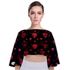 Multicoeur Tie Back Butterfly Sleeve Chiffon Top by sfbijiart