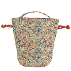 Mosaic Print 2 Drawstring Bucket Bag by designsbymallika
