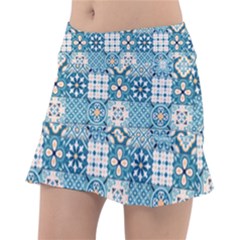 Ceramic Tile Pattern Tennis Skorts by designsbymallika