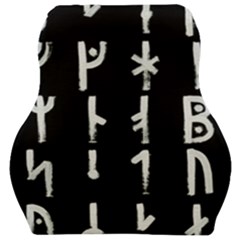 Medieval Runes Collected Inverted Complete Car Seat Velour Cushion  by WetdryvacsLair