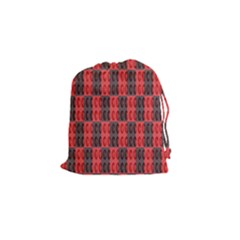 Rosegold Beads Chessboard1 Drawstring Pouch (small) by Sparkle