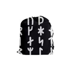 Younger Futhark Rune Set Collected Inverted Drawstring Pouch (medium) by WetdryvacsLair