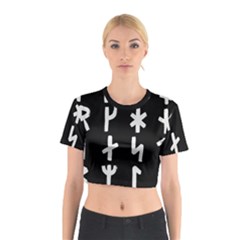 Younger Futhark Rune Set Collected Inverted Cotton Crop Top by WetdryvacsLair