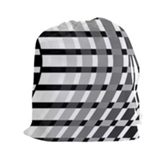 Nine Bar Monochrome Fade Squared Bend Drawstring Pouch (2xl) by WetdryvacsLair