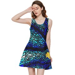 Sea-fans-diving-coral-stained-glass Inside Out Racerback Dress by Sapixe