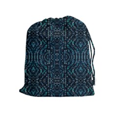 Fancy Stone Mosaic Print Pattern Drawstring Pouch (xl) by dflcprintsclothing