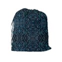 Fancy Stone Mosaic Print Pattern Drawstring Pouch (XL) View2