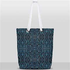 Fancy Stone Mosaic Print Pattern Full Print Rope Handle Tote (small) by dflcprintsclothing