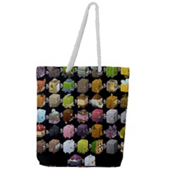 Glitch Glitchen Npc Cubimals Pattern Full Print Rope Handle Tote (large) by WetdryvacsLair