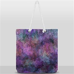 Multicolored Abstract Full Print Rope Handle Tote (large) by Dazzleway