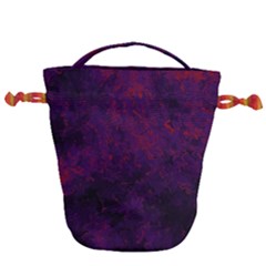 Red And Purple Abstract Drawstring Bucket Bag by Dazzleway