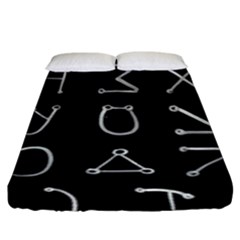 Heinrich Cornelius Agrippa Of Occult Philosophy 1651 Angelic Alphabet Or Celestial Writing Collected Inverted Fitted Sheet (king Size) by WetdryvacsLair