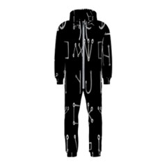 Heinrich Cornelius Agrippa Of Occult Philosophy 1651 Malachim Alphabet Collected Inverted Square Hooded Jumpsuit (kids) by WetdryvacsLair