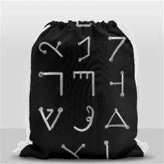 Heinrich Cornelius Agrippa Of Occult Philosophy 1651 Passing Of The River Collected Inverted Square Drawstring Bag (small) by WetdryvacsLair