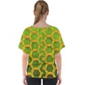Hexagon Windows V-Neck Dolman Drape Top View2