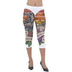 Possum - Mentally Sick Physically Thick Lightweight Velour Capri Leggings  by Valentinaart