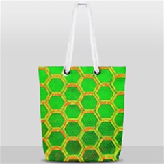 Hexagon Windows Full Print Rope Handle Tote (small) by essentialimage