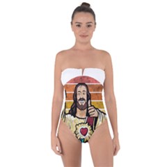 Got Christ? Tie Back One Piece Swimsuit by Valentinaart