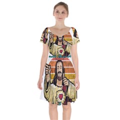 Got Christ? Short Sleeve Bardot Dress by Valentinaart
