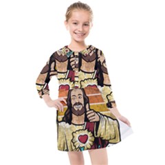 Got Christ? Kids  Quarter Sleeve Shirt Dress by Valentinaart