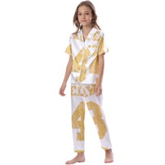 Orwell 84 Kids  Satin Short Sleeve Pajamas Set by Valentinaart