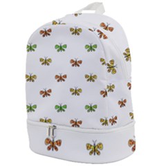 Butterfly Cartoon Drawing Motif  Pattern Zip Bottom Backpack by dflcprintsclothing