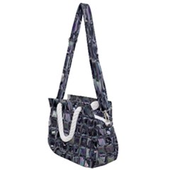 Funky Mosaic  Rope Handles Shoulder Strap Bag by MRNStudios