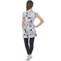 Tree poppies  Puff Sleeve Tunic Top View2