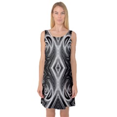 Black And White Sleeveless Satin Nightdress by Dazzleway