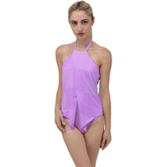 Pink Gingham Check Squares Go With The Flow One Piece Swimsuit by yoursparklingshop