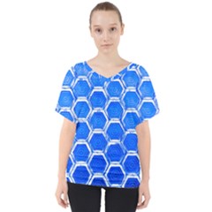 Hexagon Windows V-neck Dolman Drape Top by essentialimage
